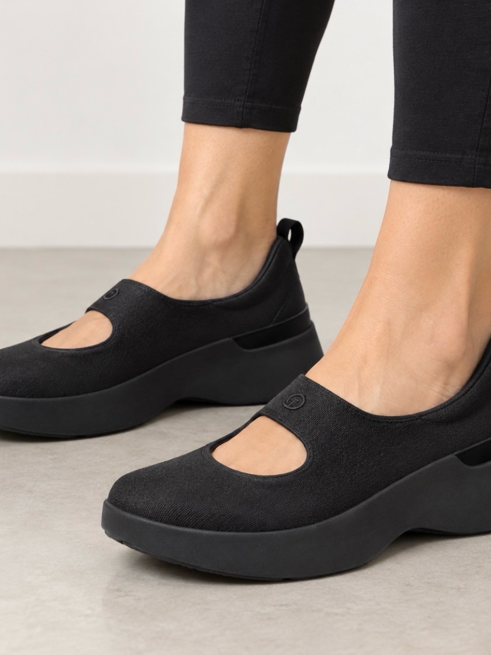 lululemon athletica Black Mary Jane Platform Sneakers